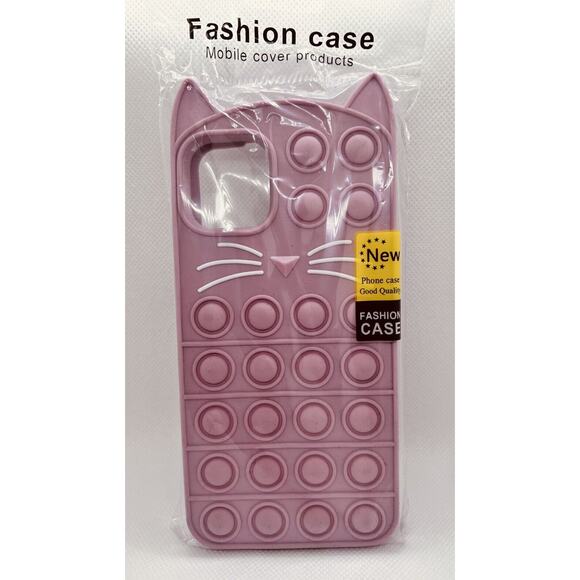 Pop It Phone Case for iPhone 11 Pro Max XS Max Fidget Bubble Reliever Pink New - Picture 1 of 8